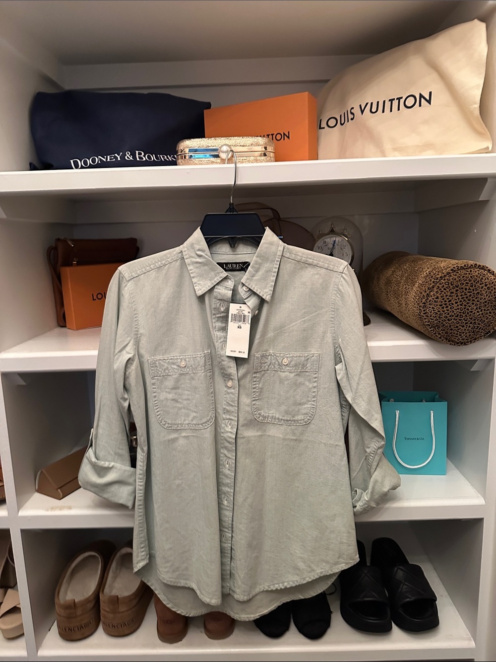 Lauren Ralph Lauren Chambray Button-Down Utility Shirt